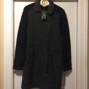 NWT Lauren Ralph Lauren Long Lambswool Blend Coat